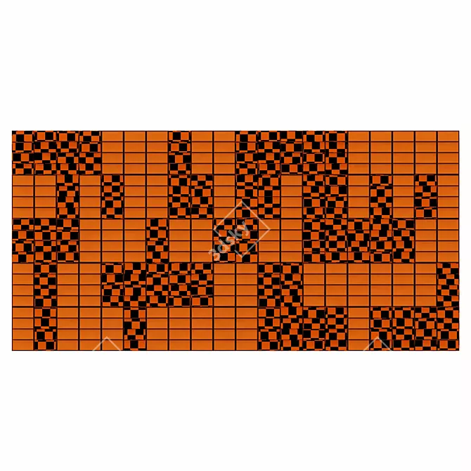 Polygon Tile Decor Set 3D model image 6