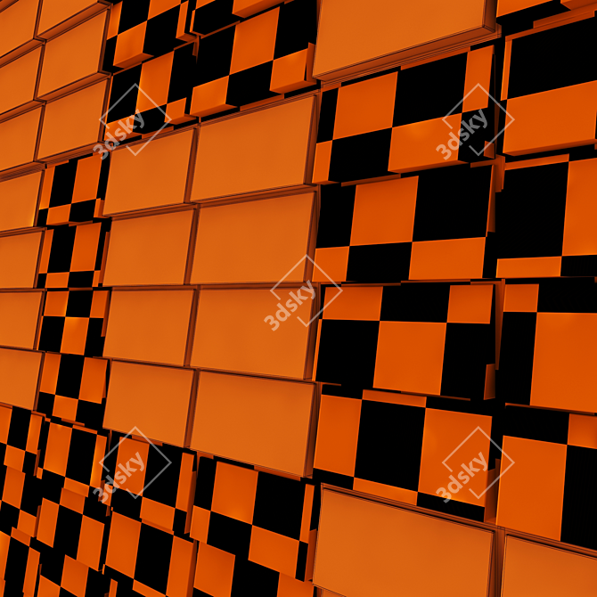 Polygon Tile Decor Set 3D model image 7