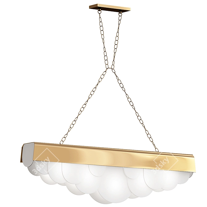 Elegant Alto Brass Pendant Light 3D model image 1