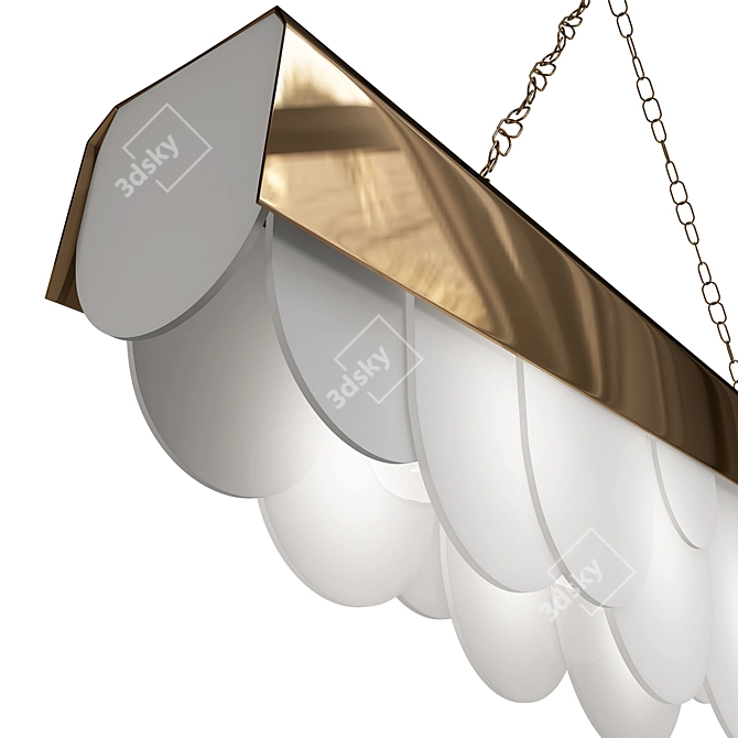 Elegant Alto Brass Pendant Light 3D model image 2