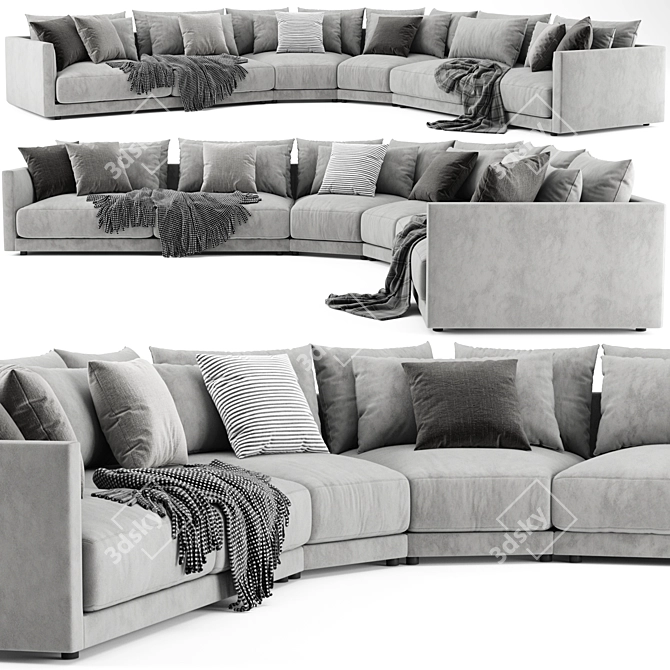 Modern Poliform Bristol Sofa Set 3D model image 1