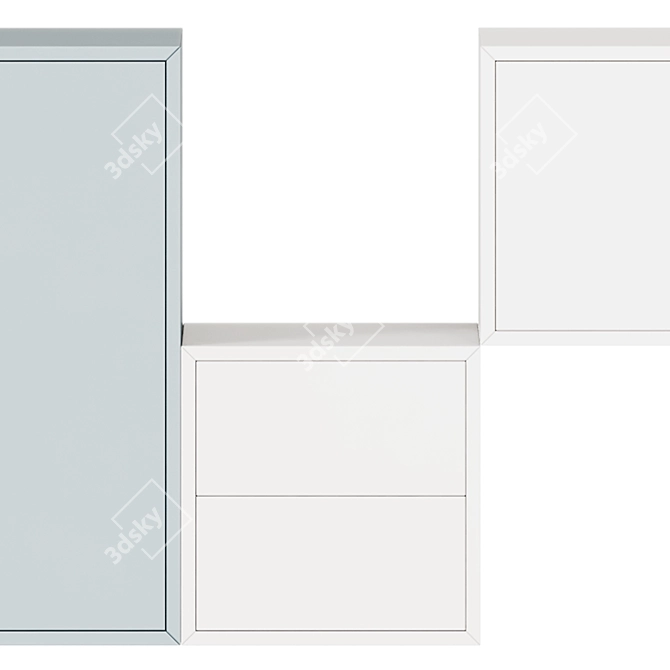 IKEA Eket Wall Cabinet Combo 3D model image 5