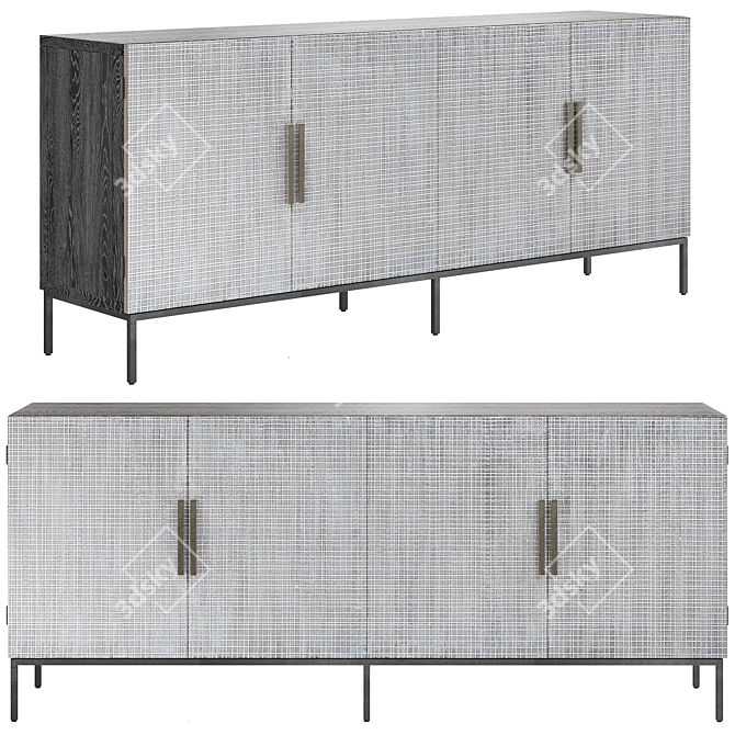 Rashmor Solid Wood Dresser 3D model image 1