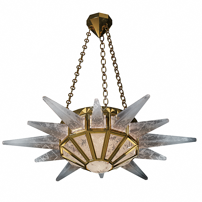 Sunshine II Crystal Chandelier Glows 3D model image 1