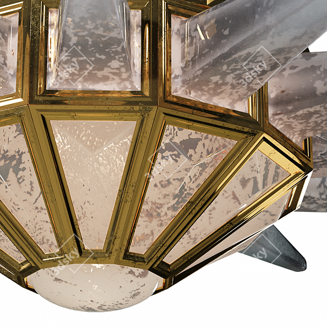 Sunshine II Crystal Chandelier Glows 3D model image 2