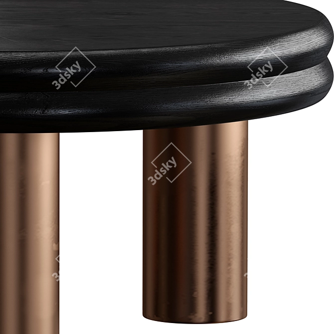 Elegant Macaro Coffee Table 3D model image 6