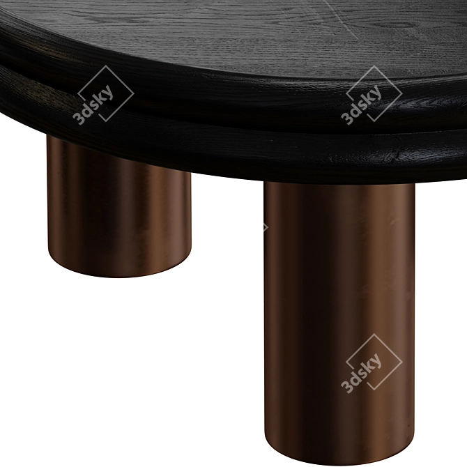Elegant Macaro Coffee Table 3D model image 7