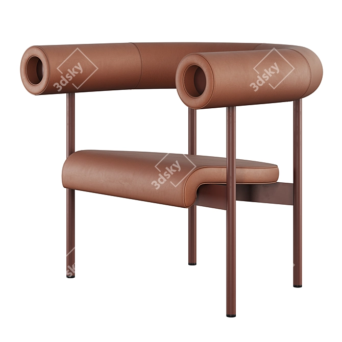 Offecct Font Leather Accent Chair 3D model image 1
