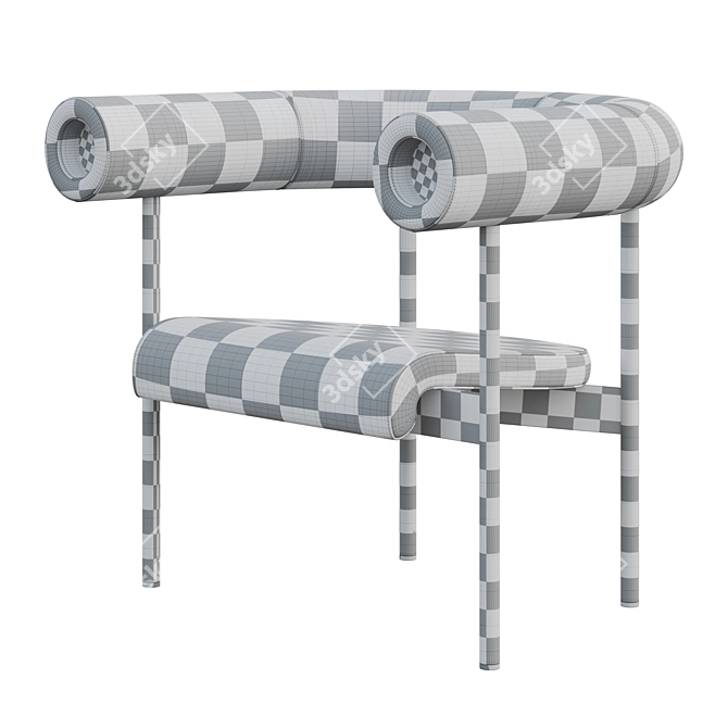 Offecct Font Leather Accent Chair 3D model image 5