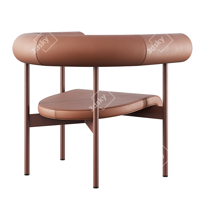 Offecct Font Leather Accent Chair 3D model image 13