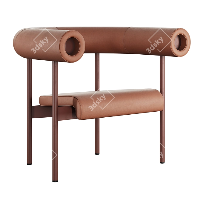 Offecct Font Leather Accent Chair 3D model image 14