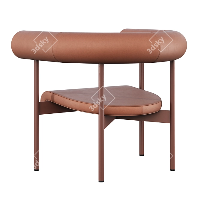 Offecct Font Leather Accent Chair 3D model image 15