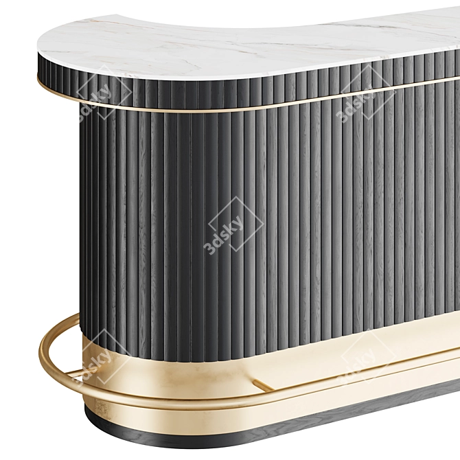 Elegant Eden-Rock Bar Counter 3D model image 3