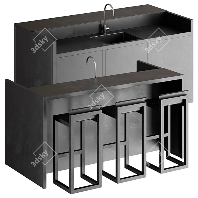 Sachi M2 Bar Counter 3D model image 1