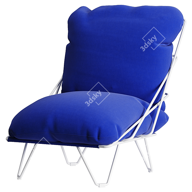 Ergonomic Outdoor Lounge Chair 3D model image 4