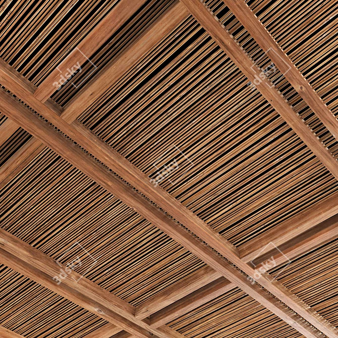 Polygonal Beam Decor Model 3D model image 3