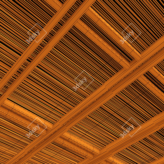 Polygonal Beam Decor Model 3D model image 7