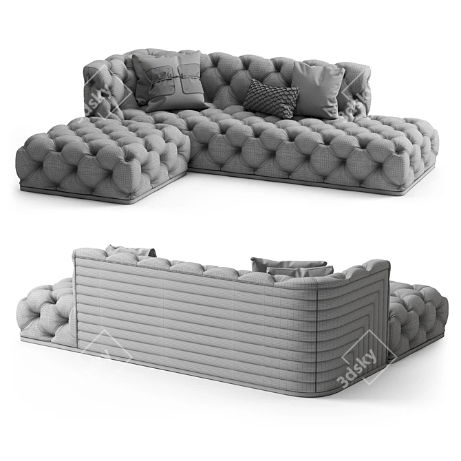 Vittoria Frigerio Caracciolo Daybed 3D Model 3D model image 4