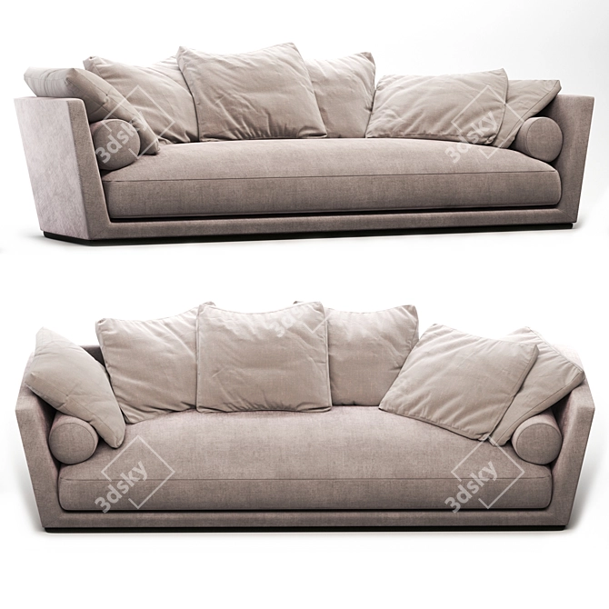 Modern Comfort Noonu Sofa Design 3D model image 2
