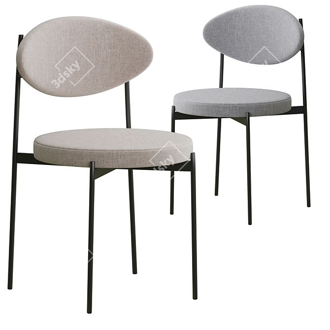 Stylish Gavin Chairs Collection 3D model image 1