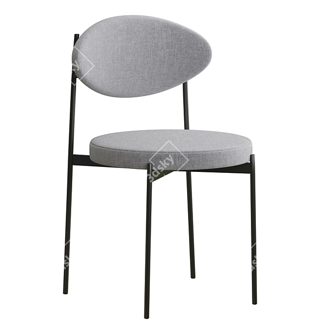 Stylish Gavin Chairs Collection 3D model image 4
