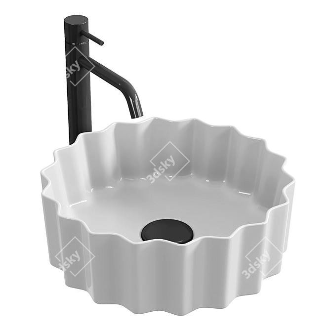 Melisa Glossy White Sink Bowl 3D model image 1