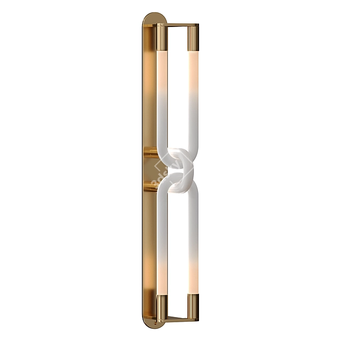 Sleek LED Wall Light Ensemble 3D model image 2