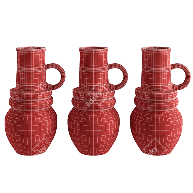 Elegant Vienna Vases Collection 3D model image 3