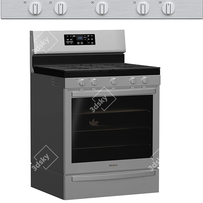 Whirlpool Kitchen Appliance Bundle 3D model image 6