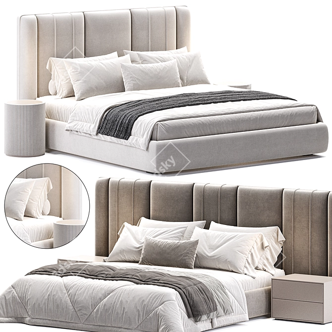 Sleek Elantra Bed 2015 Design 3D model image 1