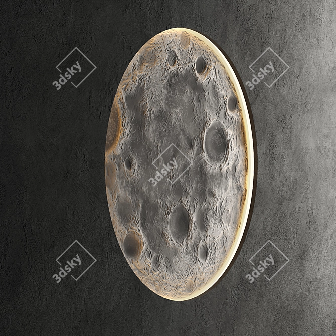  Lunar Glow Gypsum Wall Panel 3D model image 2