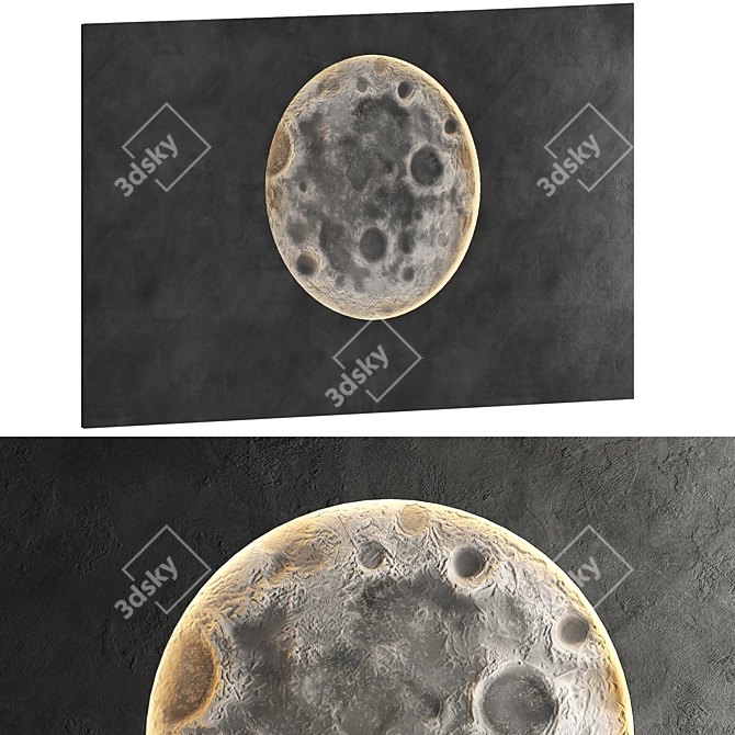  Lunar Glow Gypsum Wall Panel 3D model image 4