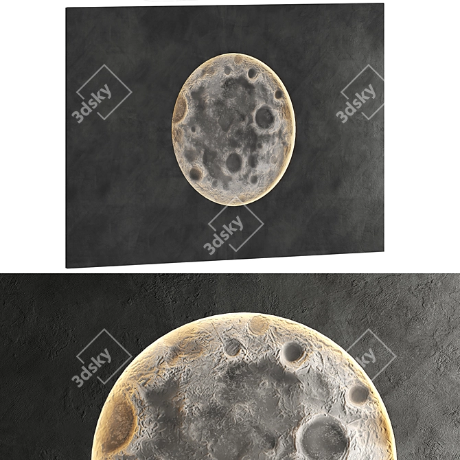  Lunar Glow Gypsum Wall Panel 3D model image 5