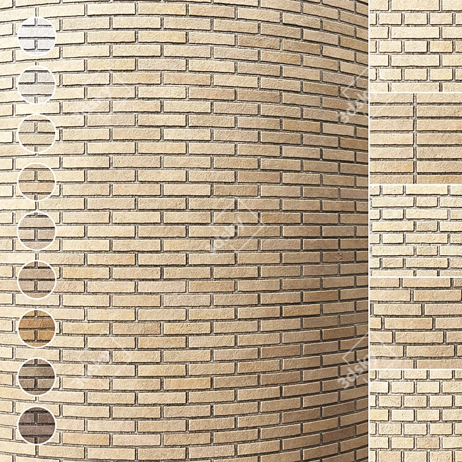 Seamless Brick Texture Pack 3D model image 1