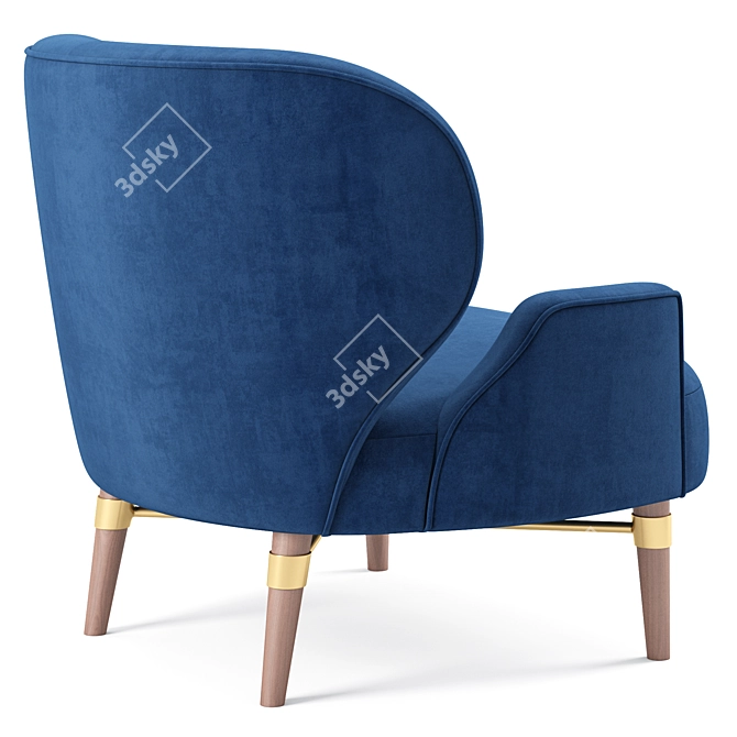 Luxurious Louis I Armchair: V-Ray Model 3D model image 3