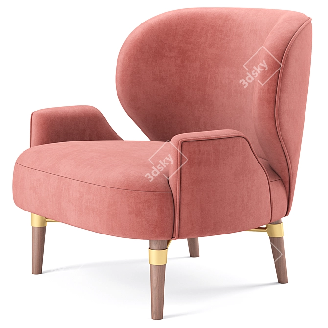 Luxurious Louis I Armchair: V-Ray Model 3D model image 4