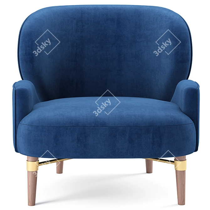 Luxurious Louis I Armchair: V-Ray Model 3D model image 5