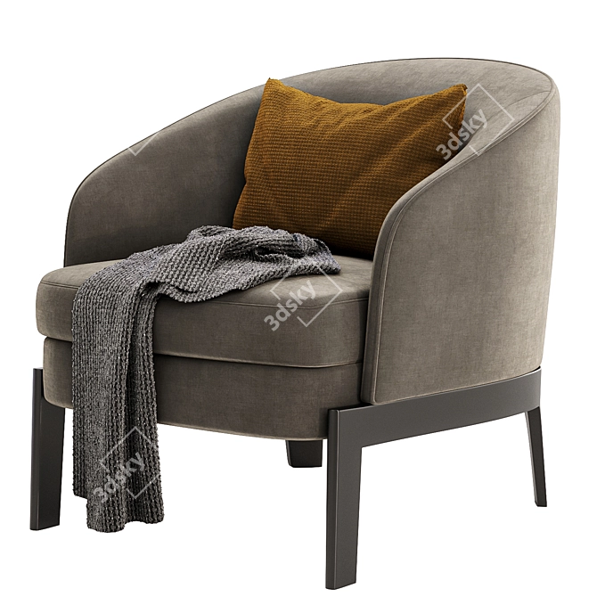 Elegant Concorde Armchair in 3 Colors 3D model image 4