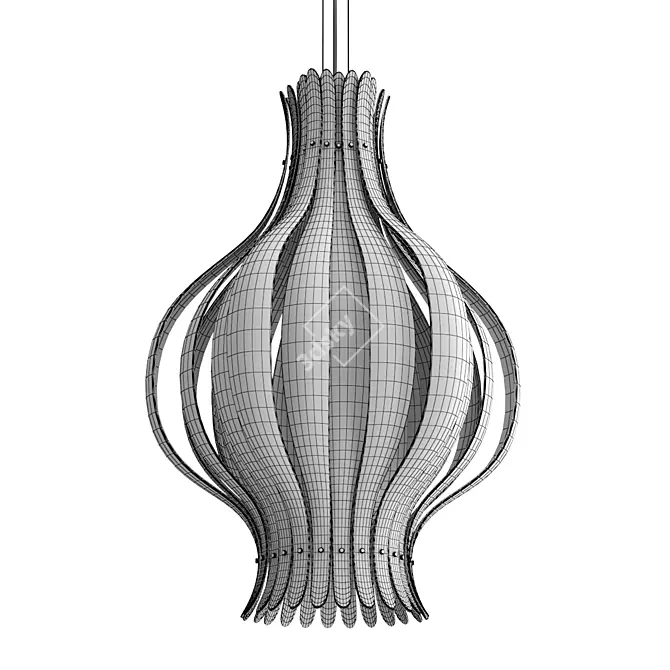 Designer Onion Chandelier 45cm 3D model image 3