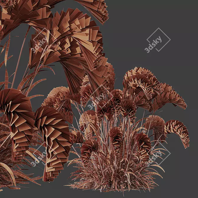 Foxtail Barley Ornamental Grass Bundle 3D model image 6