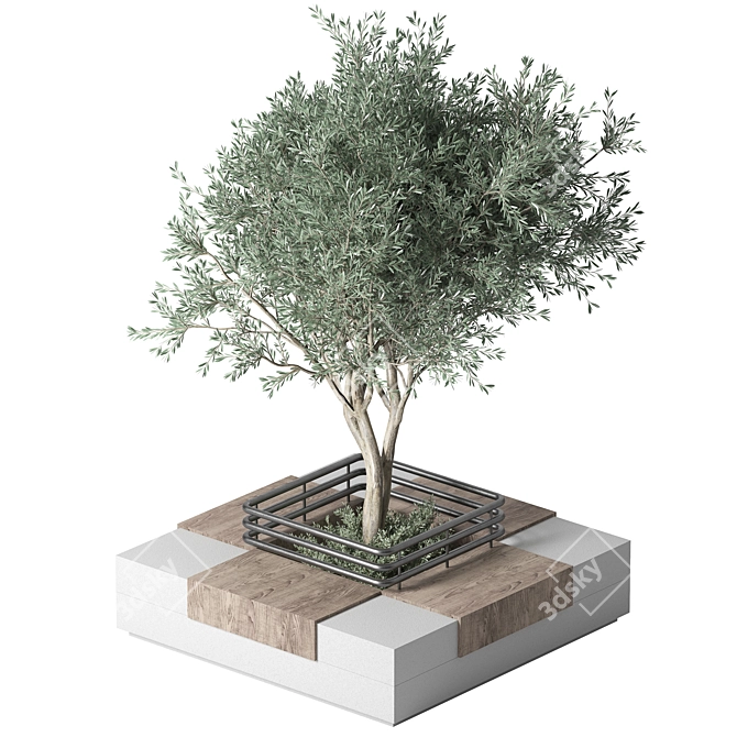 Modern Urban Furniture Set 2015 3D model image 1