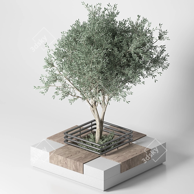 Modern Urban Furniture Set 2015 3D model image 2