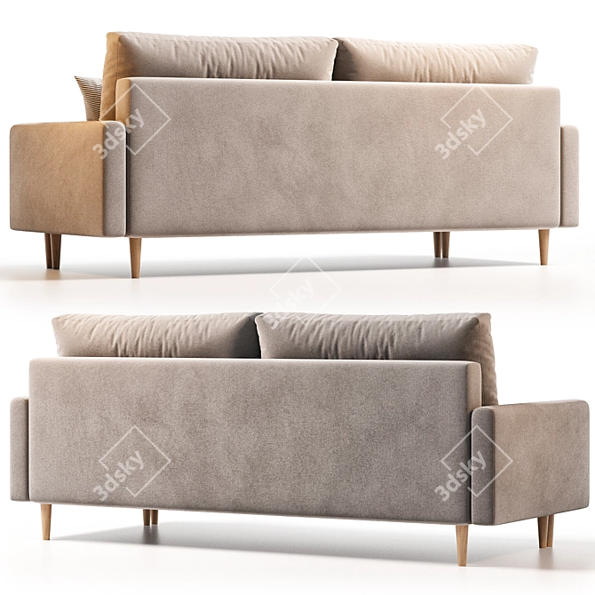 Numo Velvet Grafit Sofa 3Ds 3D model image 4