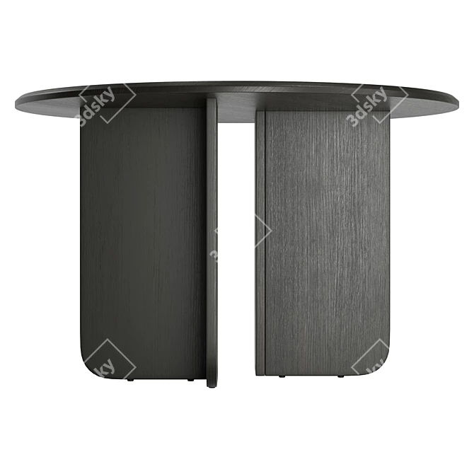 Modern Round Dining Table with UV Unwrapped Textures 3D model image 2