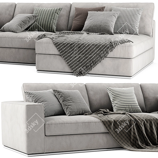 Formerin Italia Hermes Chaise Longue sofa 3D model image 3