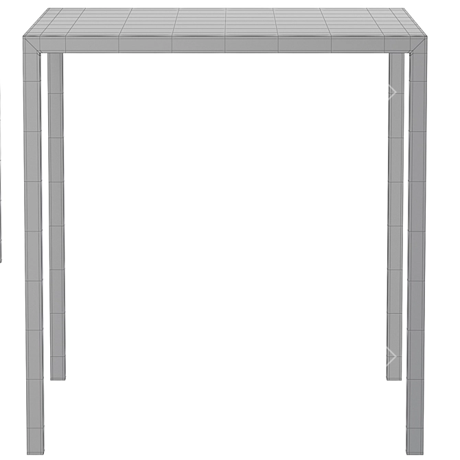 Modern Qu Polygonal Table Sculpture 3D model image 5