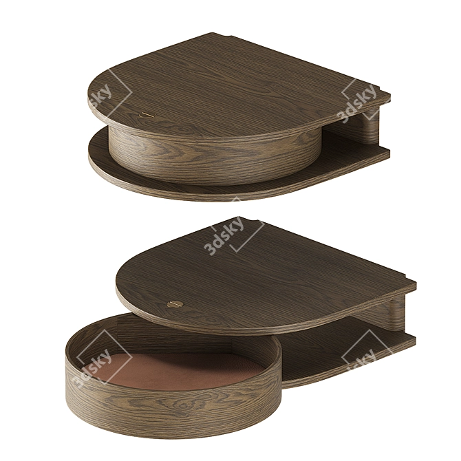 Sleek Valet Wall Drawer: Organize Stylishly 3D model image 4