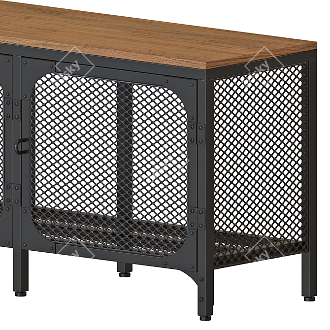 Industrial TV unit in black 3D model image 3