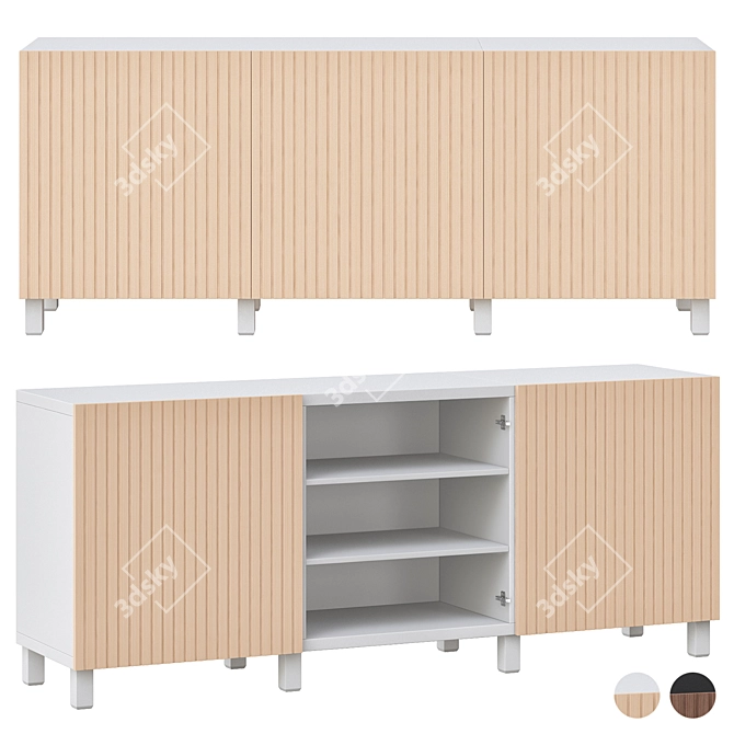 Sleek Storage Solution: BESTÅ by IKEA 3D model image 1
