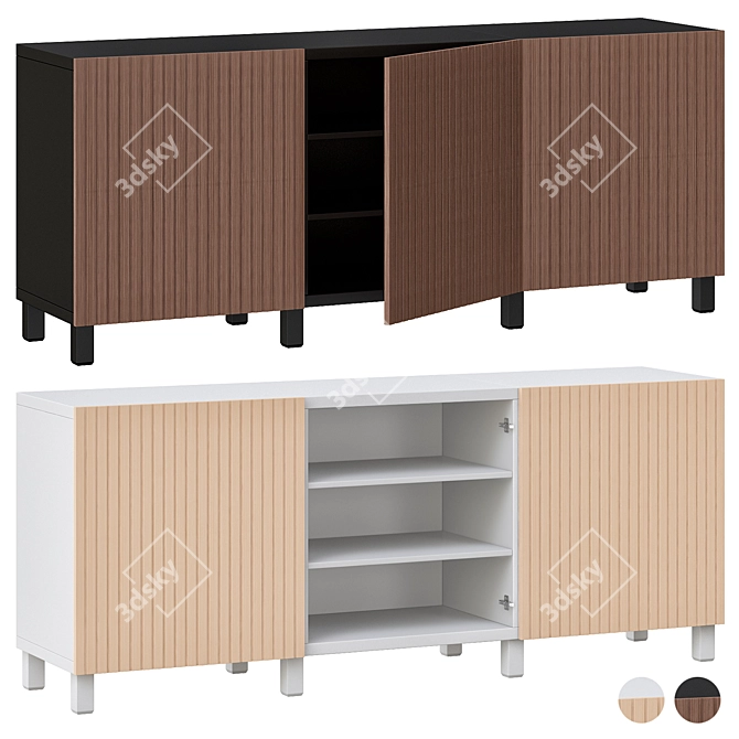 Sleek Storage Solution: BESTÅ by IKEA 3D model image 2
